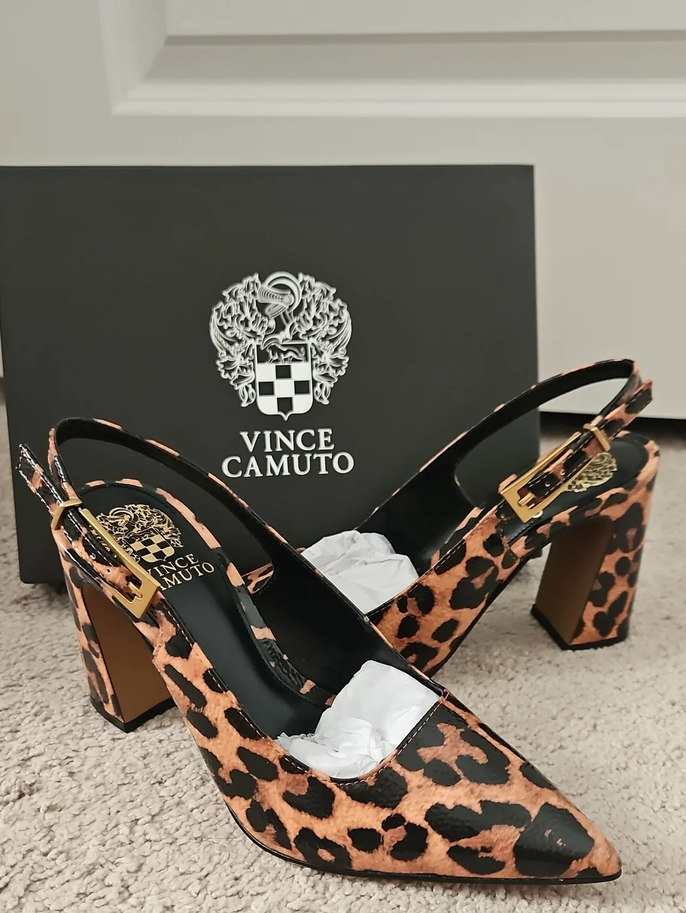 Vince Camuto New In Box Anders Slingback Pump Leopard Size 7